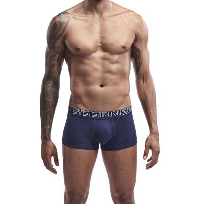 China Cheap underwear men's clothing sellers solid color men's boxer underwear cotton men's fashion wholesale antibacterial short underwear for sale