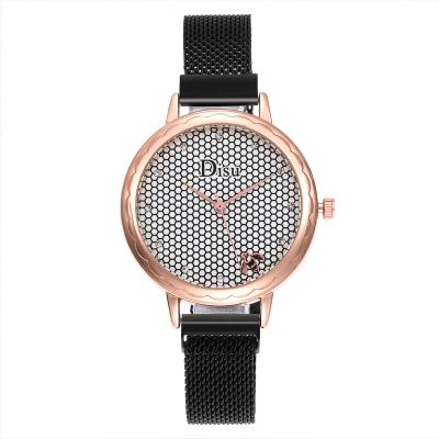 China WJ-8459 Non-Specific Honeycomb And Bee Make Up Special Unique Girls Watch Colorful Magnet Buckle Mesh Belt Women Hand Watches for sale