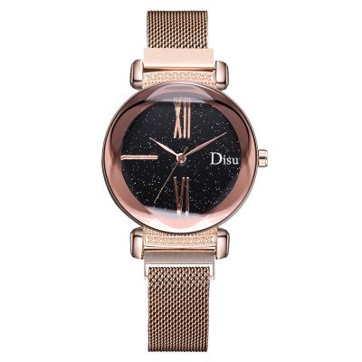 China WJ-8428 New Arrival Classic Attractive Girls Non-specific Gift Best Watches Mesh Belt Women Magnet Buckle Best Selling Watch for sale