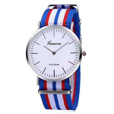 China WJ-3395 Nylon Fabric Band Fashion Hot Selling Men's Watches Classic Simple Casual Attractive Popular Male Ultra Thin Case Watch for sale