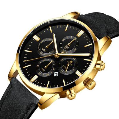 China WJ-10583 42mm calendar non-specific business men's luxury wristwatch fashion leather multifunctional casual design men's wristwatch for sale