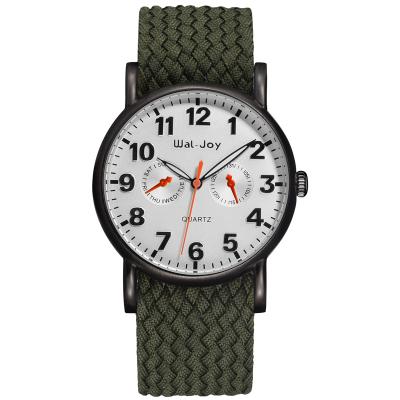 China Water Resistant WJ8004 Wal-Joy Brand Watch Nylon Strap High Quality Accept Low MOQ Yiwu Factory Hot Sale Business Watch OEM Wrist Watch For Men for sale