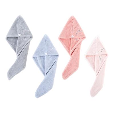 China Child Safe Quick Dry Hair Drying Wrap Towel Household Turban Towel for sale