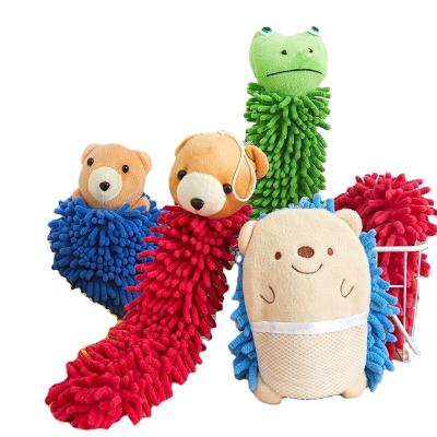 China Chenille Hand Towels Cartoon Hand Towels Soft Hanging Funny Dry Cloth Chenille Hand Towels Safe For Kids for sale