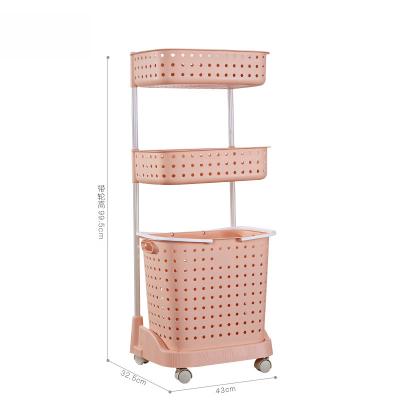 China 2021 Viable New 3 Layer Large Plastic Bathroom Hanger Sliding Clothes Storage Racks for sale