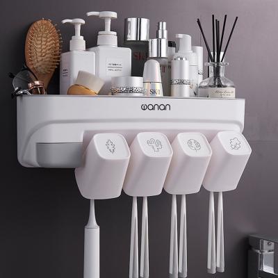 China Good quality and low price viable wall mounted family multifunctional toothbrush holder for sale