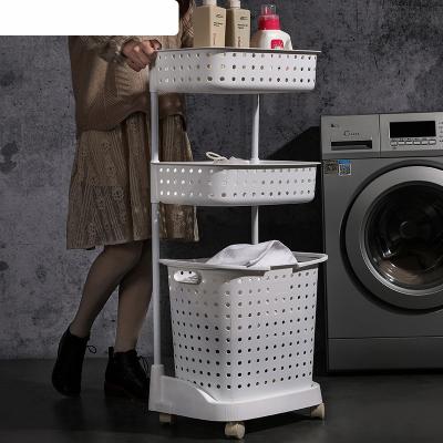 China Sustainable Plastic Laundry Basket Storage Dirty Clothes Storage Basket Laundry Basket for sale