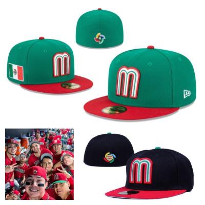 China Mexico Country Embroidery Logo 6 Panel Waterproof Wholesale Custom Seasons Fitted Baseball Cap Hats Snapback Hats for sale