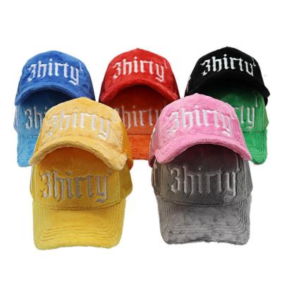 China High Quality 5 Panel Patch Velvet Embroidery Trucker Hat High Quality Baseball Cap COMMON Mesh Warm Caps Hats Custom for sale