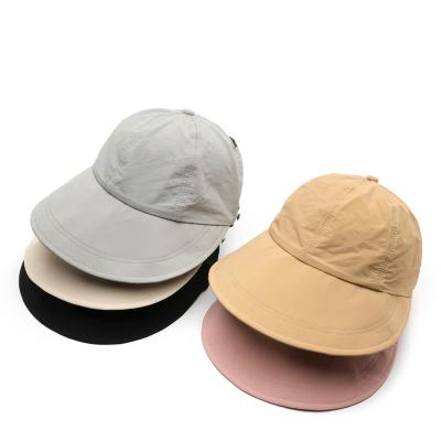 China Ponytail Hats Panama Sun Visor Women Bucket Hat Spring Summer Drawstring Beach Sun Hats Foldable Adjustable Outdoor Hats for sale