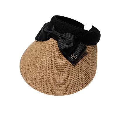 China Summer Lightweight Hat For Women Fashion M Letter Designer Ladies Sun Empty Top Hat Straw Hat Visors Beach Hat Outdoor Hats for sale