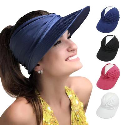 China Large Madame Gorras Custom Baseball Cap Sports Eaves Wholesale Summer Beach Foldable Caps Hat Sun Visor Hat for sale