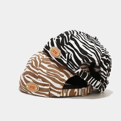 China Custom Wholesale COMMON Striped Hat Hip-Hop Street Hat Hip-Hop Trend Street Hat Letter Dynamic Young Frame Zebra Retro Lemon Hat for sale