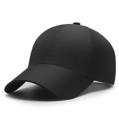 China Quick-drying JOINT Men's Simple Outdoor Sports Sunshade Perforated Small Logo Baseball Hats Simple Hat for sale