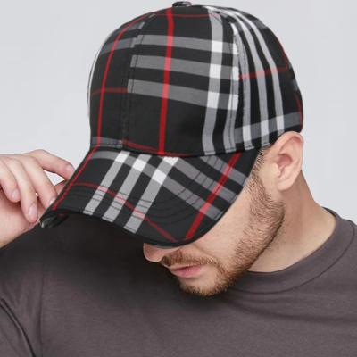 China Classic Waterproof Plaid Baseball Cap Trucker Snapback Hat Covers Dad Hats Adjustable Summer Sun Cool Fit Breathable Hat For Women Men for sale