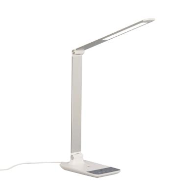 China Modern Amazon Multifunctional Stepless Dimming Desk Lamp USB Port Study Lamp Wireless Charger Desk Study Reading Desk Lamp for sale