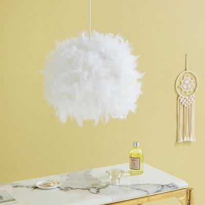 China Modern Environmental Friendly Romantic White Ceiling Pendant Lamp Living Room Dining Hall Chandelier Lighting Fixture Feather Pendant for sale