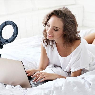 China Mini Hot Sale LED Selfie 6 Inch Ring Light for Video Conferencing Live Streaming for sale