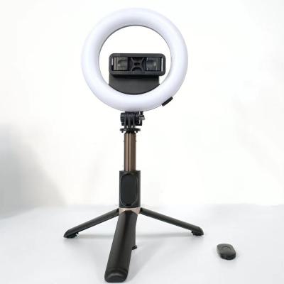 China Mini Hot Sale Selfie Ring Lights With Tripod Stand Selfie Visual Luz LED Ring Light 6inch Stick For Tiktok YouTube for sale