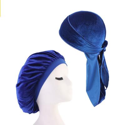 China New Couples Multifunctional Velvet Durag And Single High Quality Unisex Beanie Cap Beanies And Hood Durags Sets for sale