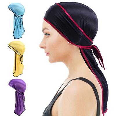 China Multifunctional Wholesaler Bandana Durags Head Rags Men Satin Durag Women Silky Wrap for sale