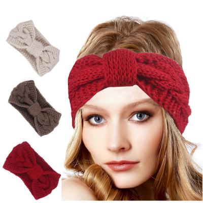 China Multifunctional Cable Knit Braided Headband Crochet Headbands Plain Wrap Winter Ear Warmer For Women Girls for sale