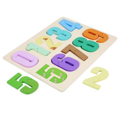 China Wooden Toy Toddlers Wooden Alphabet Puzzles Letter Number Puzzles Building and Forming Jigsaw for Kids for sale