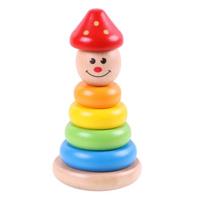 China Educational Toys Geometric Building Blocks Color Recognition Educational Stacking Ring Toys for sale