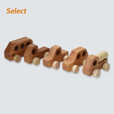 China New Eco-friendly Material Handmade Organic Wooden Kid Push Toys Car Toddler Wooden Play Vehicle for sale