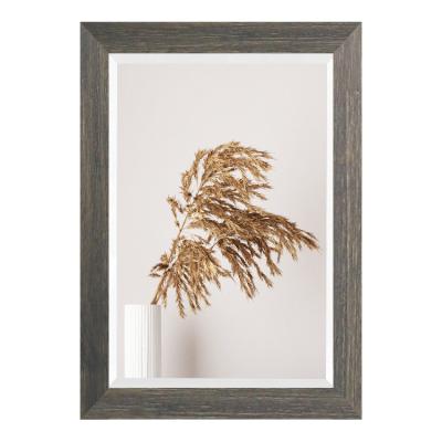 China Rustic Wood Wall Hanging Mirror Wood Mirror For Bathroom Wood Framed Mirror Farmhouse Style Bathroom for sale