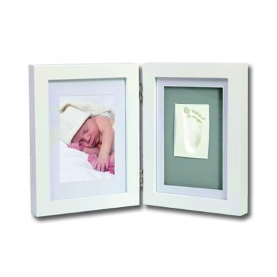 China Baby Memory Keepsake Baby Handprint Footprint Keepsake Photo Frame for Baby Shower Gift for sale