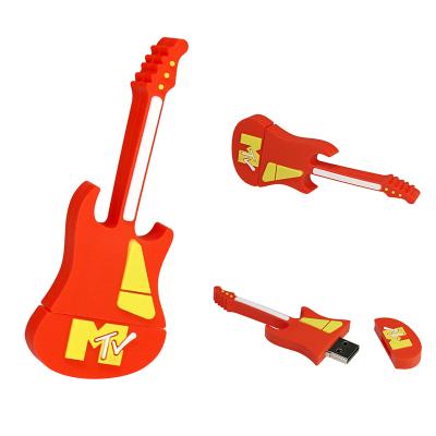 China Promotion\Business\Gift Promotion Usb Drive Guitar OEM Flash Usb Pendrive 32Gb 64Gb 128Gb School\Office Customized PVC Usb Flash Drive for sale