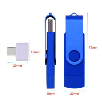 China Storage Otg Flash Drive Mobile Phone-Computer Two In One Flash Otg Usb Drive 32Gb Bulk Swivel Usb Shells for sale