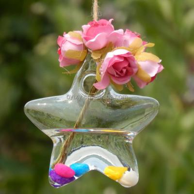 China Handcrafted handblown heart shape mini clear glass greenhouse for flower for sale