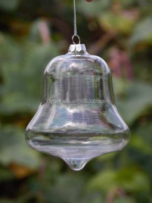 China China Simply Design Clear Hanging Glass Bell Ornaments for sale