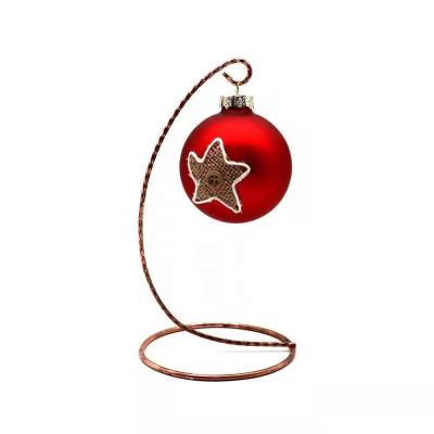 China New Christmast Ornament Christmas Home Furnishings Multicolor Pattern Glass Decoration Ball for sale