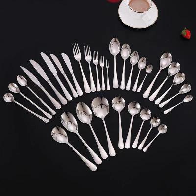 China High quality 304 stainless steel flatware knife fork spoon fork kitchen restaurant dinnerware cutlery set from China viable factory for sale