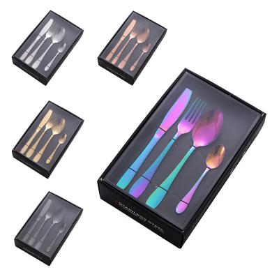 China Christmas Viable Cutlery 16PCS 24PCS High Quality Flatware Set With Gift Box for sale