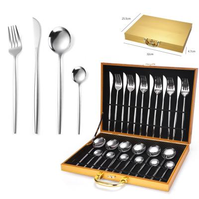 China Viable Wholesale Bulk Silverware Kitchen Flatware Spoon Knife Fork Spoon Stainless Steel Silver Cutlery Set for sale