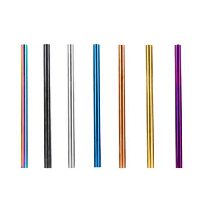 China Amazon Hot Sale 12*215mm Sustainable Reusable 304 Metal Stainless Steel Drinking Straw for sale