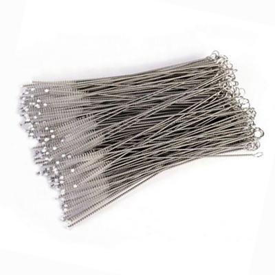 China Sustainable Eco - Friendly Stainless Steel Straw Nylon Cleaning Brush for sale