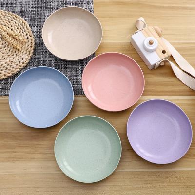 China Best Selling Cheap Wheat Viable Straw Plastic Plates And Dishes Nice Quality Wholesale for sale