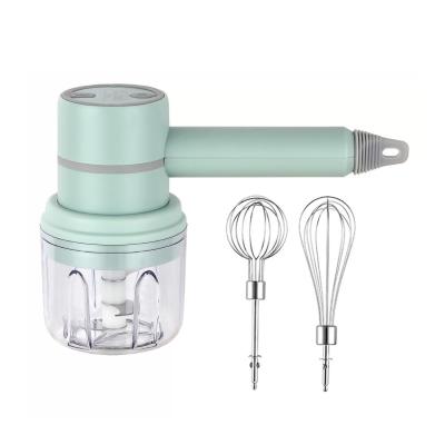 China Beater Ejector Button 2 in 1 Handheld Whisk Mixer Handheld 3 Speed ​​Mixer USB Rechargeable Hand Blender Egg Milk Blender Coffee Milk Drink Mixer for sale