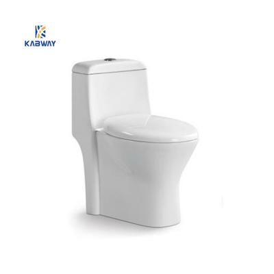 China Ceramic Sanitary Ware Sanitary White Siphon Toilet Bowl Double-Flow Bathroom Price One-Piece Toilet for sale