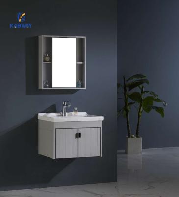 China Modern High Quality Aluminum Wall Mounted Bathroom Cabinets Vanity Cabinet Bathroom for sale