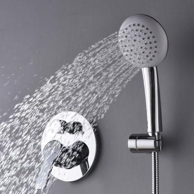 China With Hot Sale Brass Slide Bar Waterfall Shower Set Stainless Steel Bar Shower Head for sale