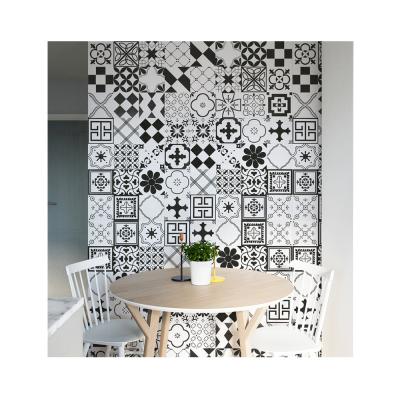 China Nordic Black And White Bathroom Balcony Mosaic Nordic Europe Kitchen Art Wall Tiles for sale