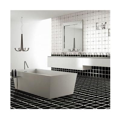 China Rustic Hotel Lobby Classics Black And White Marble Mosaic Tiles 30x30 30x60cm Floor Tiles And Wall Tiles for sale