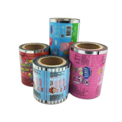 China Aluminum foil printing moisture proof roll film for snack package film roll sealing film roll stock for sale