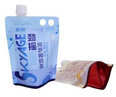 China Custom Printed Doypack Moisture Proof Stand Up Spout Pouch For Milky Tea for sale